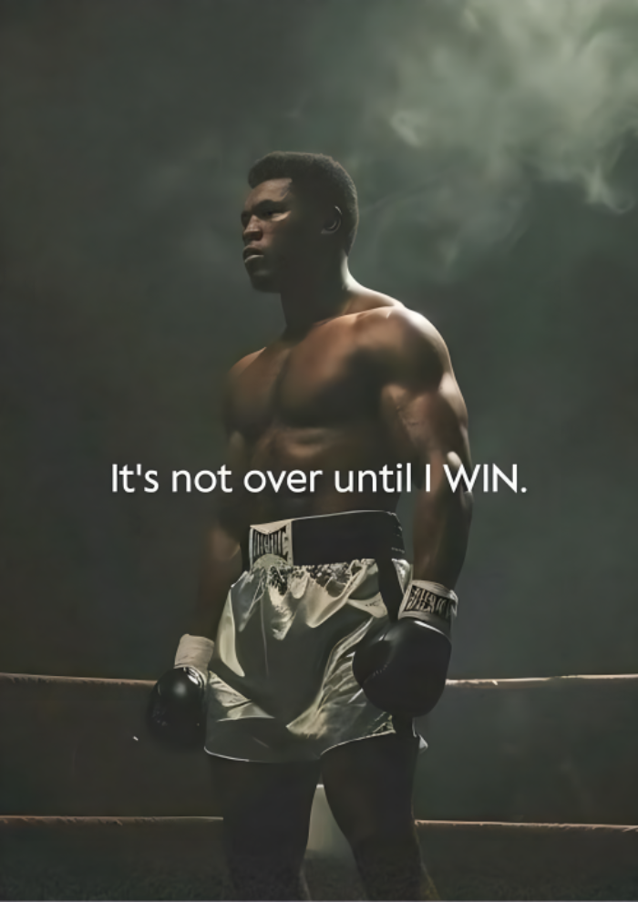 It's not over until I win